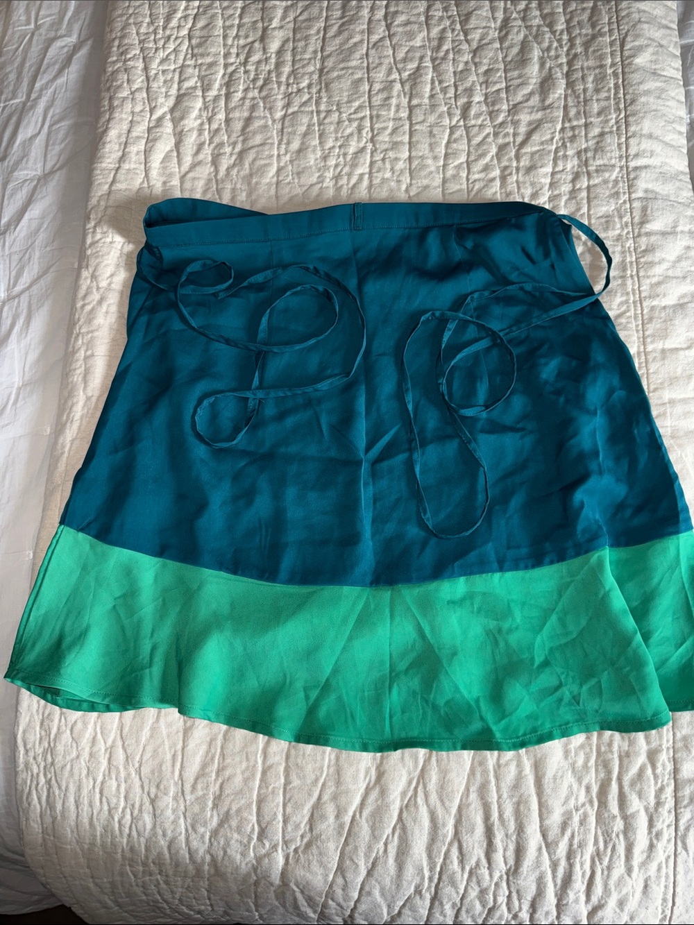 Women’s Teal and Green Wrap Skirt/ coverup - Picture 4 of 5